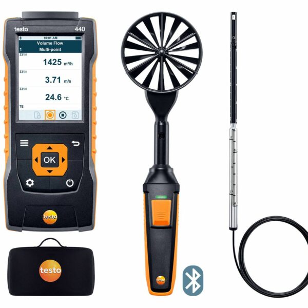 testo 440 Air Flow ComboKit 1 with Bluetooth®t 1 with Bluetooth