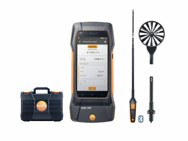 testo 400 air flow kit with hot wire probe