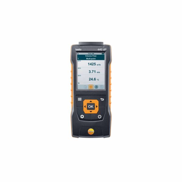 testo 440 dP Air velocity and IAQ measuring instrument including differential pressure sensor