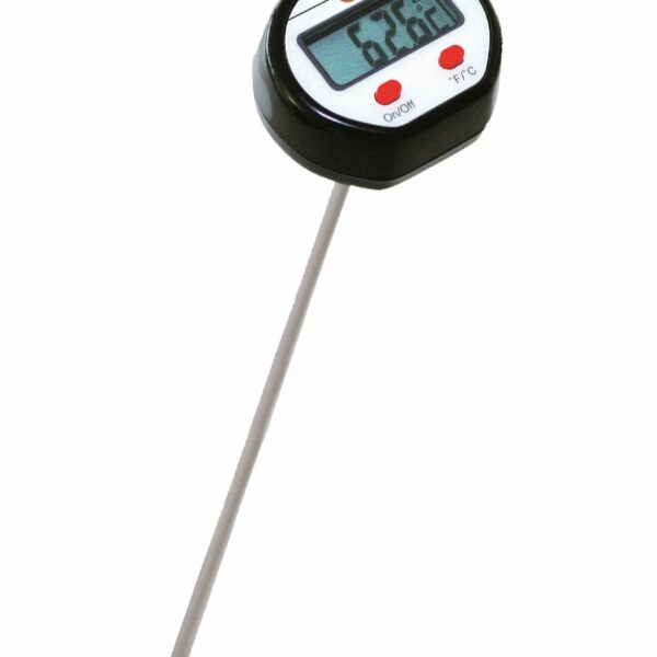 Mini penetration thermometer with extended probe shaft