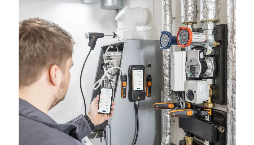 testo 320 kit - Analizzatore di combustione standard con sensori di O₂ e CO. - immagine 6